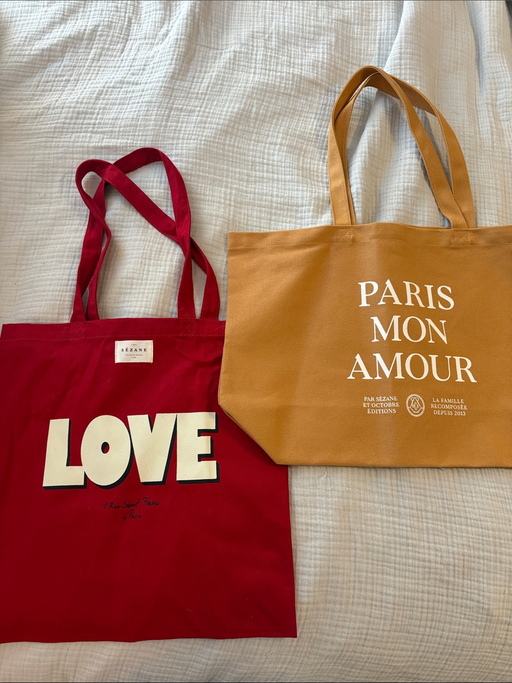 Two Sézane Tote Bags